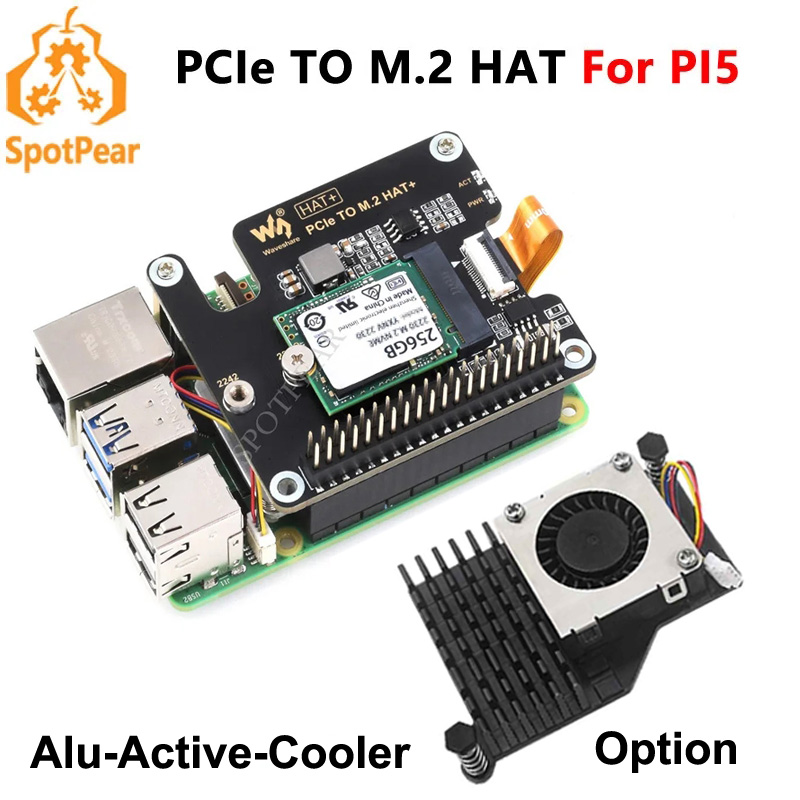 Raspberry Pi 5 8Gb - แผงอะแดปเตอร์บอร์ด PCIe กับ M.2 Pi5ราสเบอร์รี่ PCIe