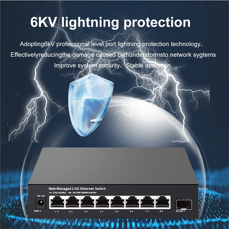 ONTi สวิตช์แบบมีระบบจัดการ 2.5 - Sfp+ 10G Managed Switch 8 Port บทวิจารณ์และราคา