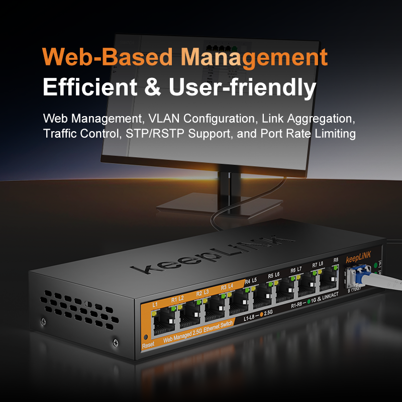 KeepLiNK 2.5Gb Managed Switch  - Sfp+ 10G Managed Switch 8 Port บทวิจารณ์และราคา