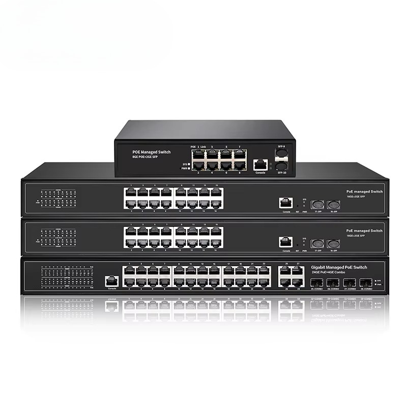 สวิตช์ PoE แบบมีการจัดการ L2 ร - Managed Gigabit Poe Switch 8 Port 802.3At บทวิจารณ์และราคา