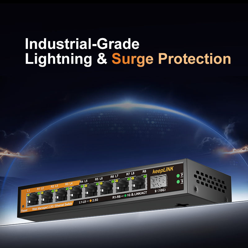 KeepLiNK KP-9000-9XHML-X สวิตช - Sfp+ 10G Managed Switch 8 Port บทวิจารณ์และราคา