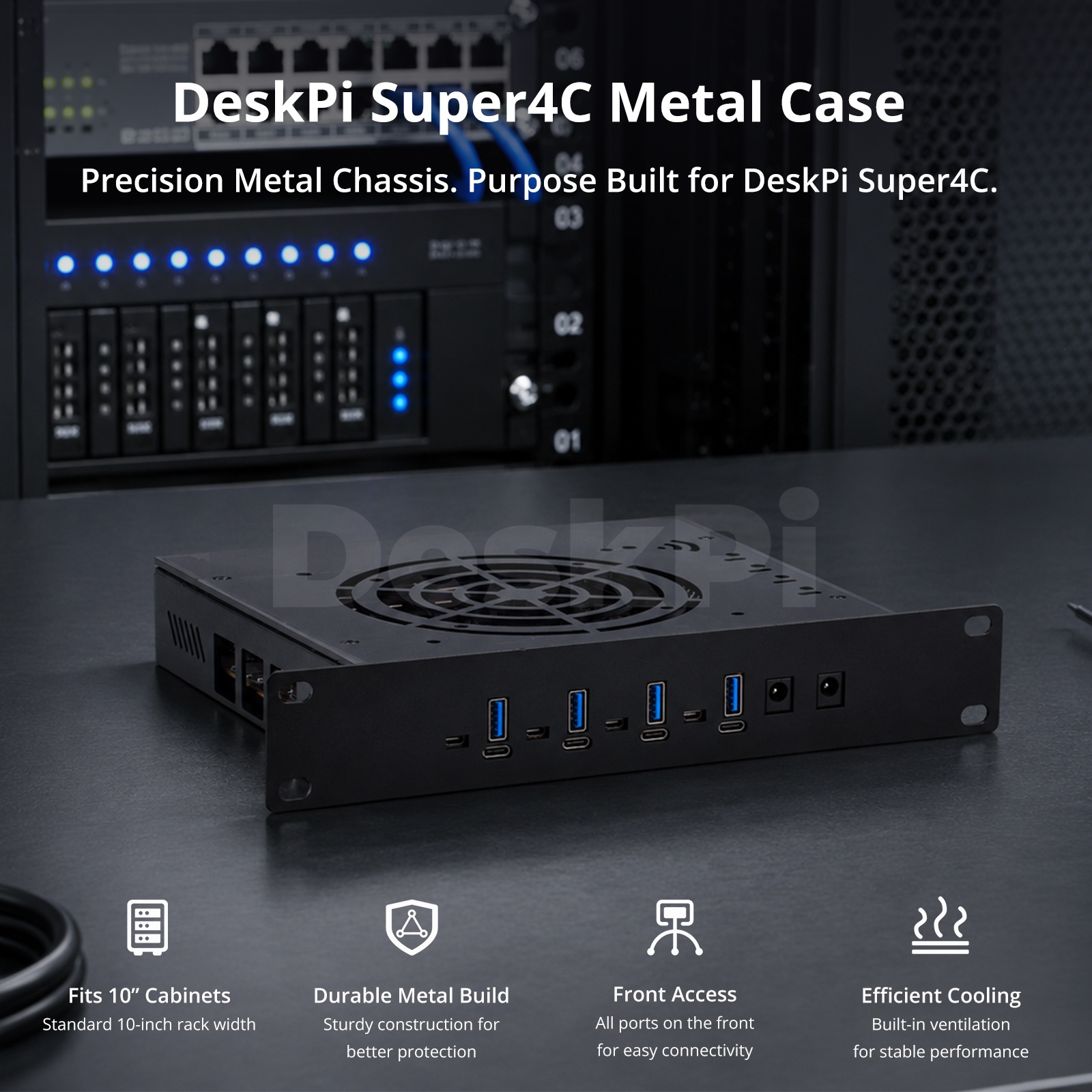 เคสโลหะ DeskPi สำหรับ Super4C  - Deskpi Super6C บทวิจารณ์และราคา